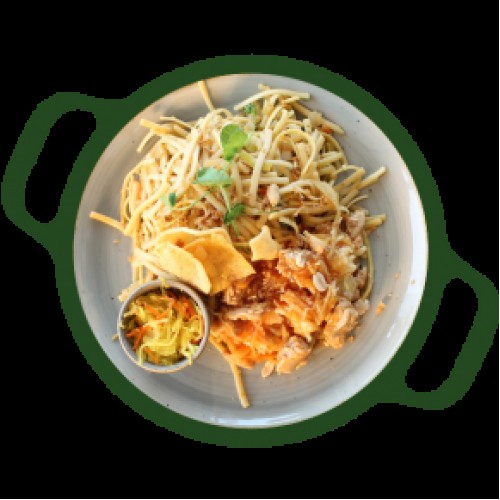 vegetarische kip in pangang bami goreng